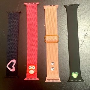 NWOT Nylon/Silicone Charmed SmartWatch Bands 38-40mm Set of 4